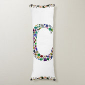 Initiaal Monogram Letter C Trendy Lichaamskussen (Voorkant Verticaal)