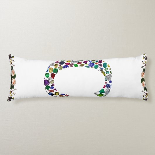 Initiaal Monogram Letter C Trendy Lichaamskussen (Voorkant)