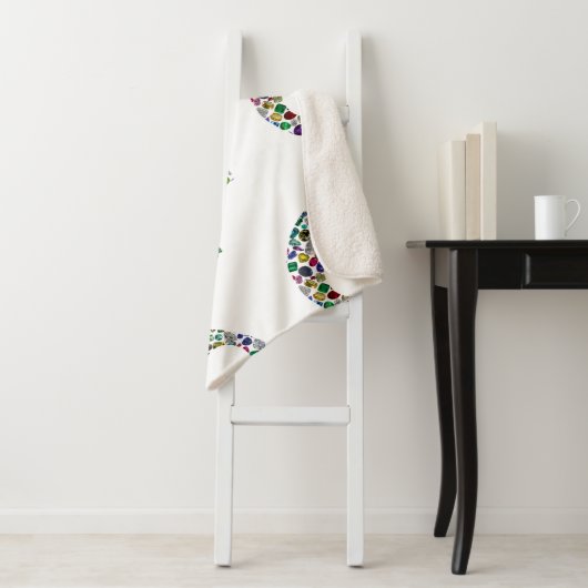 Initiaal Monogram Letter C Trendy Sherpa Deken (In situ)