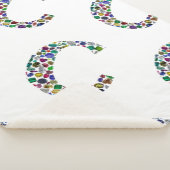 Initiaal Monogram Letter C Trendy Sherpa Deken (3/4)