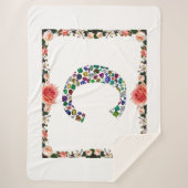 Initiaal Monogram Letter C Trendy Sherpa Deken (Voorkant)