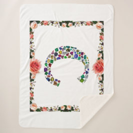 Initiaal Monogram Letter C Trendy Sherpa Deken