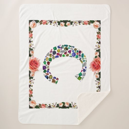 Initiaal Monogram Letter C Trendy Sherpa Deken (Voorkant)