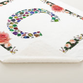 Initiaal Monogram Letter C Trendy Sherpa Deken (3/4)