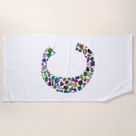 Initiaal Monogram Letter C Trendy Strandlaken