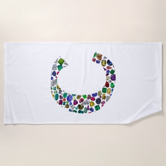 Initiaal Monogram Letter C Trendy Strandlaken (Voorkant)