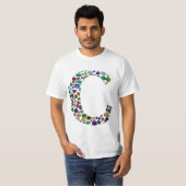 Initiaal Monogram Letter C Trendy T-shirt (Voorkant volledig)