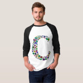 Initiaal Monogram Letter C Trendy T-shirt (Voorkant volledig)
