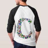 Initiaal Monogram Letter C Trendy T-shirt (Achterkant)