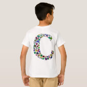 Initiaal Monogram Letter C Trendy T-shirt (Achterkant volledig)