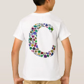 Initiaal Monogram Letter C Trendy T-shirt (Achterkant)