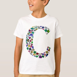 Initiaal Monogram Letter C Trendy T-shirt