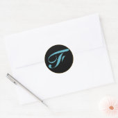 Initiaal monogram letter F Ronde Sticker (Envelop)