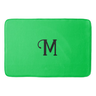 Initiaal Monogram Malachiet Jewel Tone Solid Color Badmat