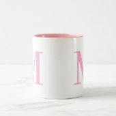 Initiaal | Monogram Modern Trendy Tweekleurige Koffiemok (Center)