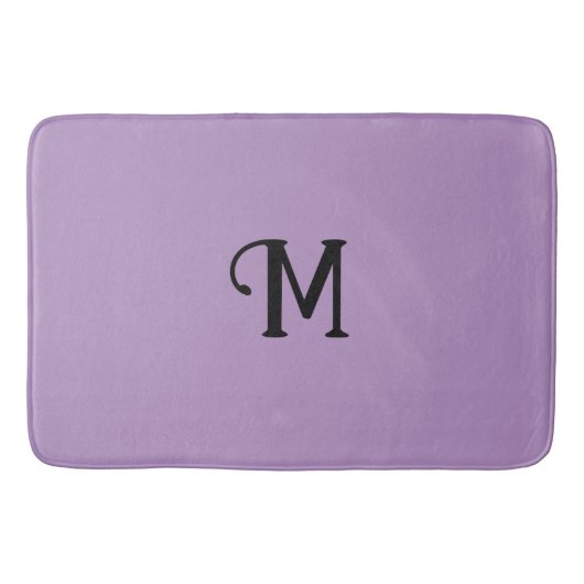 Initiaal Monogram Morganite Jewel Tone Solid Color Badmat (Voorkant)