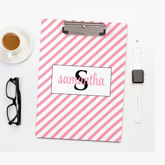 Initiaal monogram naam klembord