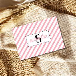 Initiaal Monogram Naam Kwekerij Print Bedankkaart