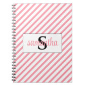 Initiaal Monogram Naam Kwekerij Print Notitieboek (Voorkant)