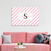 Initiaal Monogram Naam Opgespannen Canvasprint Canvas Afdruk (Insitu (Woonkamer))