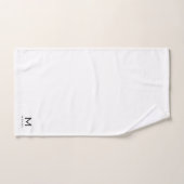 Initiaal Monogram Naam Zwart Wit Bad Handdoek (Handdoek)