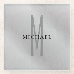 Initiaal monogram professionele afbeelding voegt j glazen onderzetter