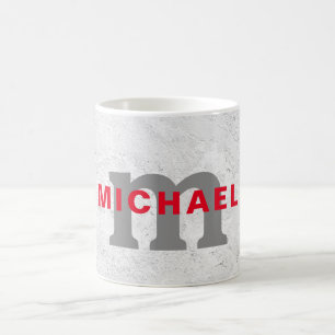 Initiaal monogram professionele afbeelding voegt j koffiemok