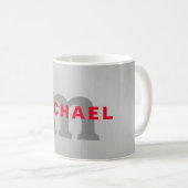 Initiaal monogram professionele afbeelding voegt j koffiemok (Voorkant rechts)