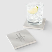 Initiaal monogram professionele afbeelding voegt j stenen onderzetter (Zijkant)