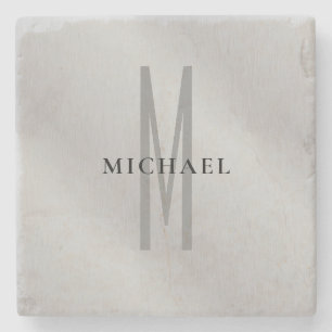 Initiaal monogram professionele afbeelding voegt j stenen onderzetter