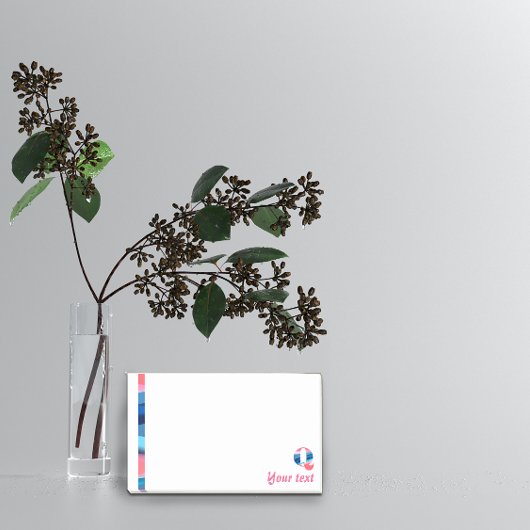 Initiaal monogram Q koraal blauw verloop Opmerking Post-it® Notes