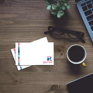 Initiaal monogram R koraal blauw verloop Opmerking Post-it® Notes