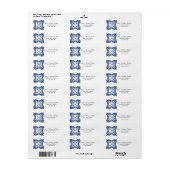 Initiaal Monogram retouradreslabels Etiket (Full Sheet)