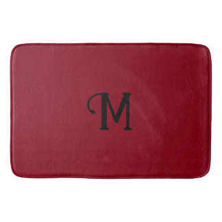 Initiaal Monogram Ruby Jewel Tone Solid Color Badmat