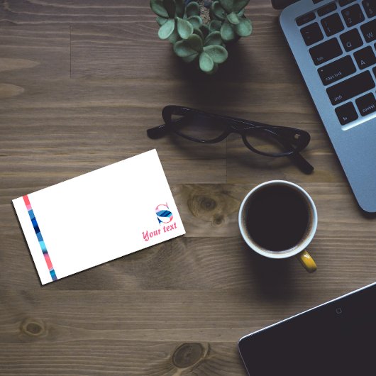 Initiaal monogram S koraal blauw verloop Opmerking Post-it® Notes