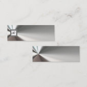 Initiaal Monogram Silver Metalen Visitekaartjes (Voorkant / Achterkant)