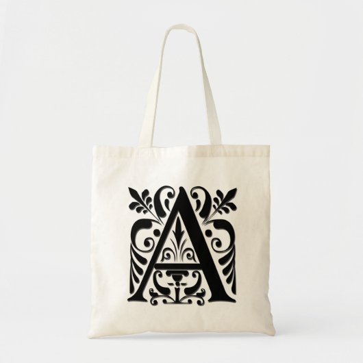 Initiaal Monogram - stijl met uitgesneden papier Tote Bag (Voorkant)