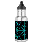 Initiaal monogram | Turquoise geometrisch ontwerp Waterfles (Rechts)
