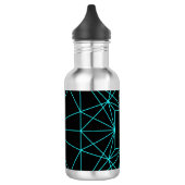 Initiaal monogram | Turquoise geometrisch ontwerp Waterfles (Links)