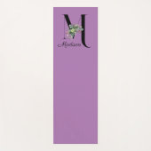 Initiaal monogram wildbloemlavendel Yoga Mat (Voorkant)