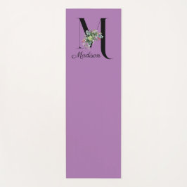 Initiaal monogram wildbloemlavendel Yoga Mat