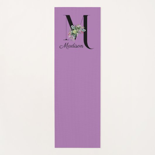 Initiaal monogram wildbloemlavendel Yoga Mat (Voorkant)
