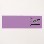 Initiaal monogram wildbloemlavendel Yoga Mat (Voorkant (horizontaal))