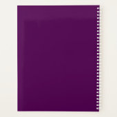 Initiaal Monogram | Wit Op Diep Paars Planner (Achterkant)