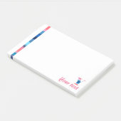 Initiaal monogram Y koraal blauw verloop Opmerking Post-it® Notes (Schuin)
