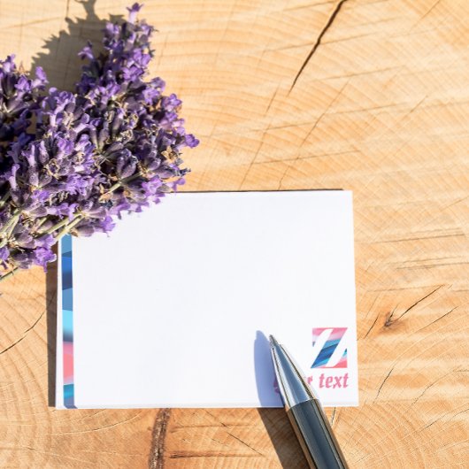 Initiaal monogram Z koraal blauw verloop Opmerking Post-it® Notes