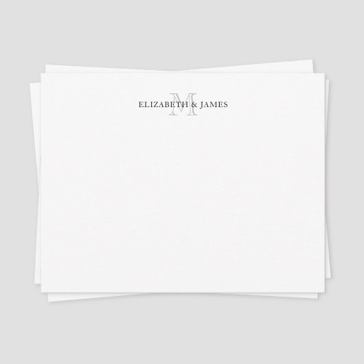 Initiaal Monogrammed Couple Personalized Notitiekaartje