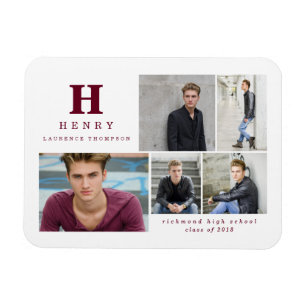 initiaal multi-foto afstuderen magneet