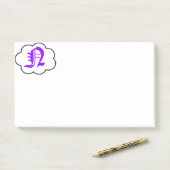 Initiaal N Monogram Opmerkingen Post-it® Notes (Op bureau)
