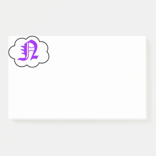 Initiaal N Monogram Opmerkingen Post-it® Notes (Voorkant)
